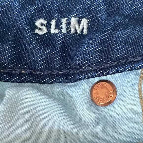 American Eagle Men's Flex Slim Straight Leg Dark Wash Mid Rise Jeans 26X28 NWOT - Picture 6 of 11